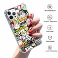 thumbnail image 2 of Pop Art Collage Case for iPhone 14 Pro,Aesthetic Art Design Pattern Soft TPU Bumper Case Cover, 2 of 5
