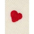 thumbnail image 5 of Forever 21 Heart Print Cropped Cardigan, Color-Cream/Red, Size-Xs, 5 of 6