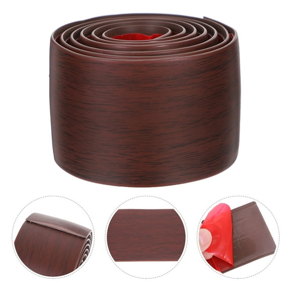 Supvox Durable Dark Red PVC Carpet Transition Strip Flexible Floor Edging Trim for Decoration 0.5 Inch