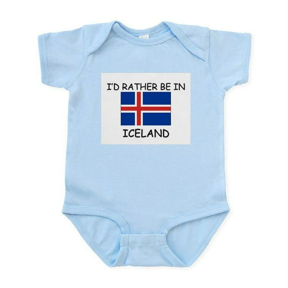 CafePress - I'd Rather Be In Iceland Infant Bodysuit - Baby Light Bodysuit, Size Newborn - 24 Months