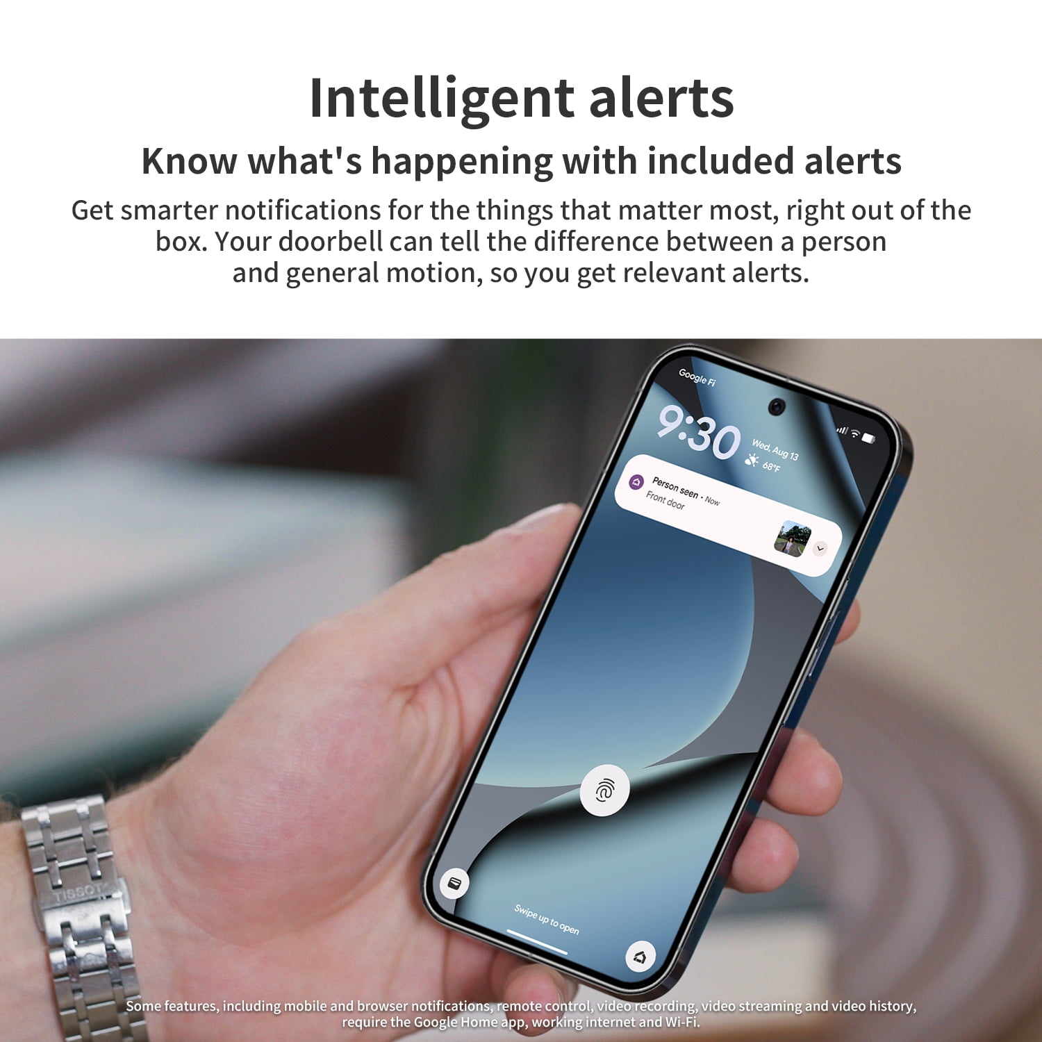 onn Video Doorbell Wired, with Google Home and Gemini, Head to Toe View, 1200p HDR – Search Video History, Event Descriptions (Existing Doorbell Wiring Required)