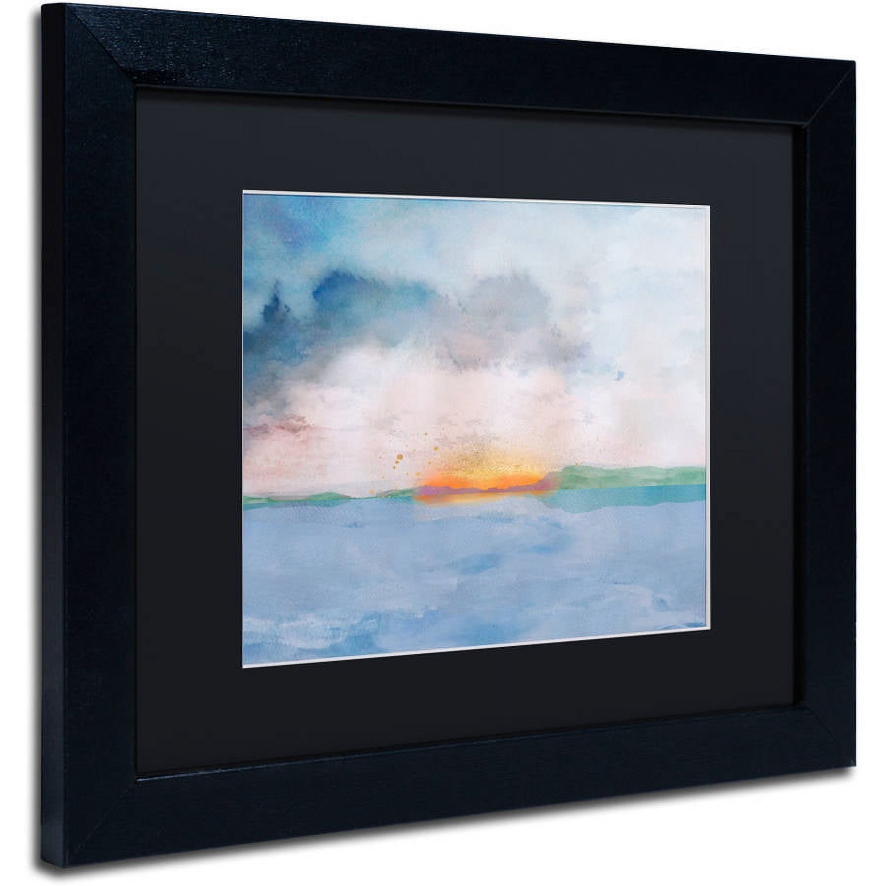 Trademark Fine Art "Sunset" Canvas Art by Lisa Powell Braun, Black Matte, Black Frame