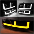 thumbnail image 3 of DNA Motoring HL-LB4-DAN99-BK-CL1 Black Clear F-LED DRL Headlight Bumper Lamps for 2001-2007 GMC Sierra Yukon 1500 Denali, 3 of 7