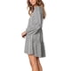 thumbnail image 4 of Vestido túnica Amoretu con estampado de leopardo y cuello en V de manga larga para mujer, 4 of 6