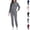 Gray, variant on Scrub for Women Set Long Sleeve Scrub Top with Zipper and Jogger Pants with Drawstring Medical Uniform Suit