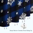 thumbnail image 6 of Blue Christmas Snowflake Pattern Shower Curtain 72"x72" ,Bathroom Decorative Shower Curtains Set with 12 Hooks,Modern Waterproof Washable Shower Curtain, 6 of 6
