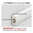 thumbnail image 1 of Neon Rope Light Mounting Brackets, 100PCS Neon Lights Install Fixing Clips Accessories for 6x12mm LED Neon Flex Strip, 1 of 7