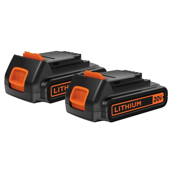 Batería BLACK+DECKER, 20 V MAX POWERCONNECT, 1,5 Ah, iones de litio, paquete de 2