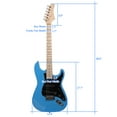 thumbnail image 2 of ST Stylish Electric Guitar with Black Pickguard Sky Blue, 2 of 20