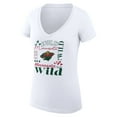 thumbnail image 2 of Women's G-III 4Her by Carl Banks White Minnesota Wild Super-Slim Fit Lightweight Collage Team Graphic T-Shirt, 2 of 3