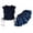 0Navy, variant on Girls Floral Print Ruffle Top & Skirt Set Casual Summer Outfit for Toddlers and Kids