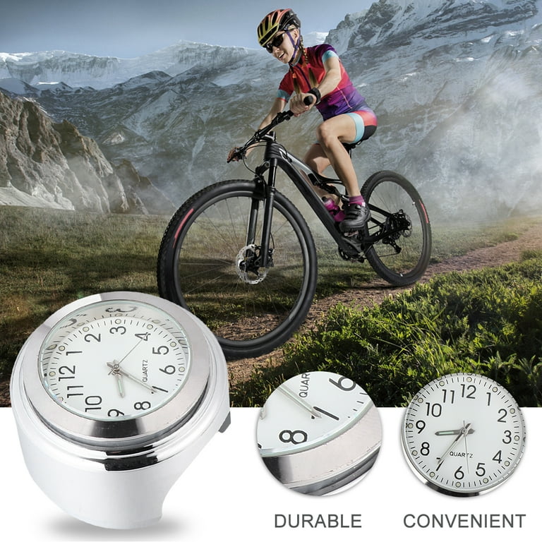 Set of Motorcycle Handlebar Luminous Clock Mini Double