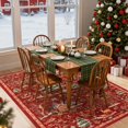 thumbnail image 3 of Wonnitar Christmas 8x10 Area Rug, Washable Soft Large Rug for Living Room, Non Slip Low Pile Bedroom Rug Xmas Tree Indoor Floor Carpet for Dining Room Winter Holiday Decor, Red, 3 of 11