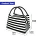 thumbnail image 2 of Fotbe Black And White Stripes Bolsa Térmica Portátil con Estampado, Bolsa de Entrega de Alimentos Aislada, Bolsa Reutilizable de Gran Capacidad para Comidas y Supermercado, 2 of 6