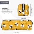 thumbnail image 3 of Fotbe Cute Bee Butterfly Yelllow Pattern Leather Pencil Case, Pencil Pouch with Durable Zipper, Compact and Stylish Organizer for Stationery, Art Supplies, Travel Essentials, 3 of 7