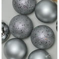 thumbnail image 3 of Northlight Shatterproof 4-Finish Christmas Ball Ornaments 3.25" (80mm) - Pewter Gray - 32ct, 3 of 4