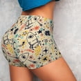 thumbnail image 4 of Lsque Rockets Pattern High Waisted Biker Shorts for Women-Tummy Control Fitness Athletic Workout Running Yoga Gym Shorts,Moisture-Wicking-Small, 4 of 9
