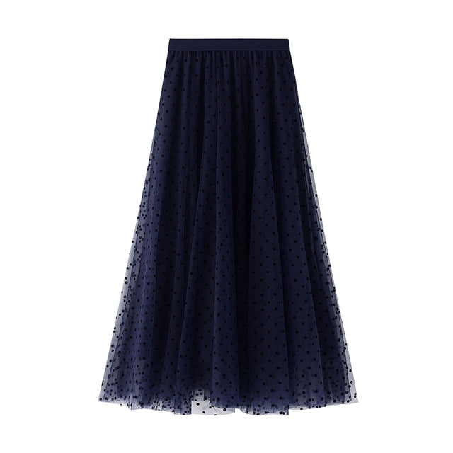 Mialoley Jupe en Tulle à Patchwork Taille Haute pour Femmes, Printemps, Automne et Hiver