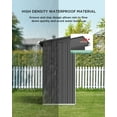 thumbnail image 6 of 5' x 3' Outdoor Storage Shed, Metal Outdoor Storage Cabinet with Single Lockable Door, Waterproof Tool Shed,Gray, 6 of 9