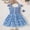 Sky Blue, variant on Dyfzdhu Girls Dress Kids Toddler Baby Girls Spring Summer Print Ruffle Tulle Butterfly Sleeveless Princess Dress