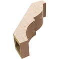thumbnail image 6 of Ekena Millwork 5"W x 14"D x 14"H Valencia Rough Cedar Woodgrain TimberThane Knee Brace, Primed, 6 of 6