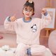 thumbnail image 3 of 2Pcs Children Pajamas Tops+Pants Kuromi Cinnamoroll Sanrios Anime Cartoon Plush Kawaii Clothes Cotton Y2K Sleepwear Homewear, 3 of 5