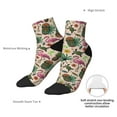 thumbnail image 4 of Uemuo Tropical Mask Flamingo Printed Crew Socks, Moisture-Wicking Socks, Athletic Socks for Men Breathable Cushion Socks Casual Sport Socks for Running Traveling, 4 of 6