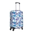 thumbnail image 3 of Daiia Icy Blue Snowflakes Luggage Cover, Thickened Washable Travel Luggage Covers, Elastic Unique Baggage Covers for 18-20 inch Luggage-Small, 3 of 9