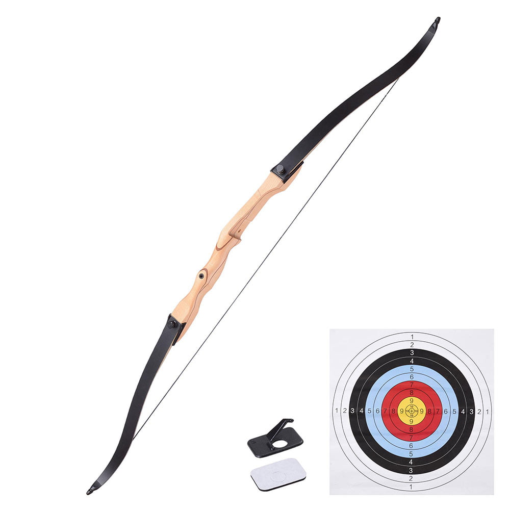 30-50lbs Archery Recurve Straight Bow Powerful Arrow Adult Outdoor Hunting Bow 
