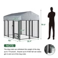 thumbnail image 7 of Waleaf 6x4x4 FT Outdoor Dog Kennel for Large Dogs,Large Dog Kennel with Rotating Bowls for outdoor,Pet Dog Run Enclosures for Dog Crate with Waterproof UV-Resistant Cover and Secure Lock, 7 of 7