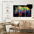 thumbnail image 5 of Elephant Stock Rhinoceros Geometric Color Wall Art - Horizontal Multi Panel Canvas - Living Room Wall Decor - Animal Multi Panel - Brown And Gold Decor - 65" x 42", 5 of 8