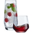 thumbnail image 1 of Set of 8 Clear Drinking Glasses Goblets & Chalices Cups - Glass Drinkware for Kitchen & Dinnerware - Glass Cups for Cocktails, Water, Juice, Beer, Stemless Rocks Glasses for Wine and Whiskey Drinks, 1 of 4