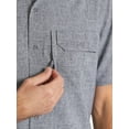 thumbnail image 4 of Chaps Men's & Big Men's Tech Chambray Short Sleeve Shirt, Sizes S-3XL, 4 of 9