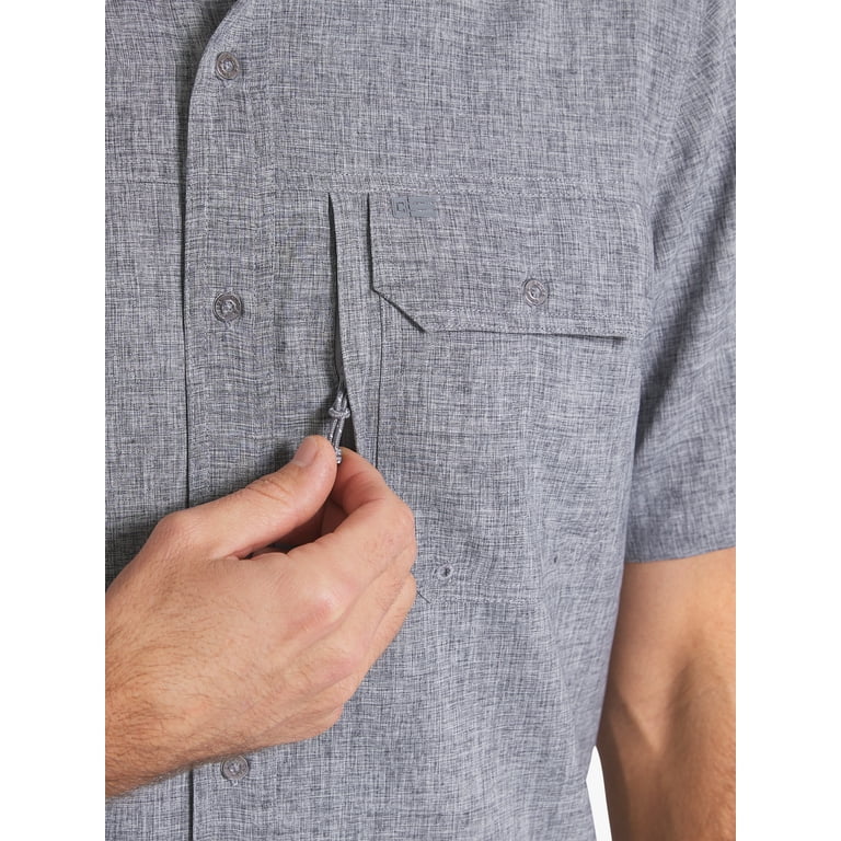 Chaps Men's Tech Chambray Short Sleeve Shirt photo 4