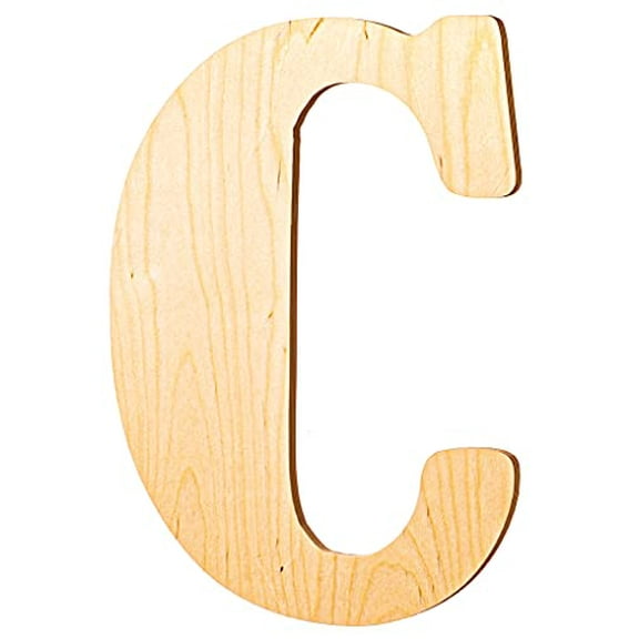 UNFINISHEDWOODCO 23-Inch 23in Vintage Wood, Unfinished Letter C