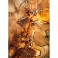 thumbnail image 2 of Orange Brown Gold Contemporary Abstract Area Rug Marble Art Deco Thick Living Room Bedroom Dining Kitchen Carpet Washable Non Slip Rugs for Home Office Hallway 4'x5' Mat, 2 of 6