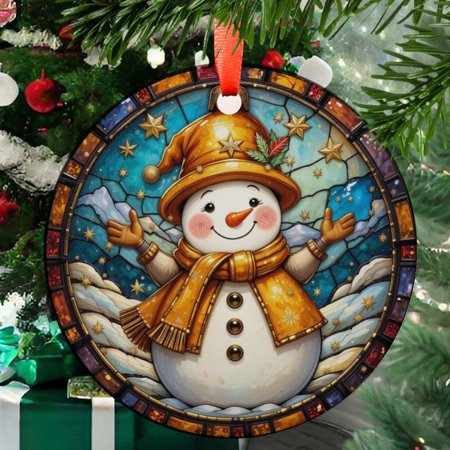Snowman64 Christmas Ornament Holiday Tree Ornament Special Keepsake for Mother Valentine Ornament Gift Celebration Hanging Decor Keepsake 2025