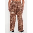 thumbnail image 4 of Women's Plus Size Leopard Print High Waisted Pull On Wide Leg Pants, 4 of 4