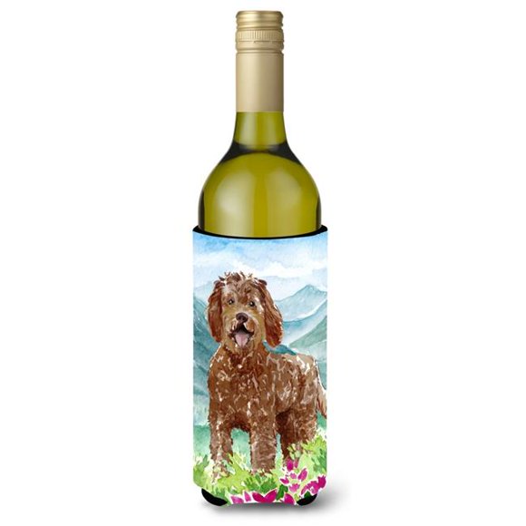 Carolines Treasures CK2532LITERK Mountain Flowers Labradoodle Wine Bottle Beverage Insulator Hugger