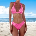 thumbnail image 2 of Women's New Sequin Bikini Triangle Multi Color Bikini Swimsuit, 2 of 4