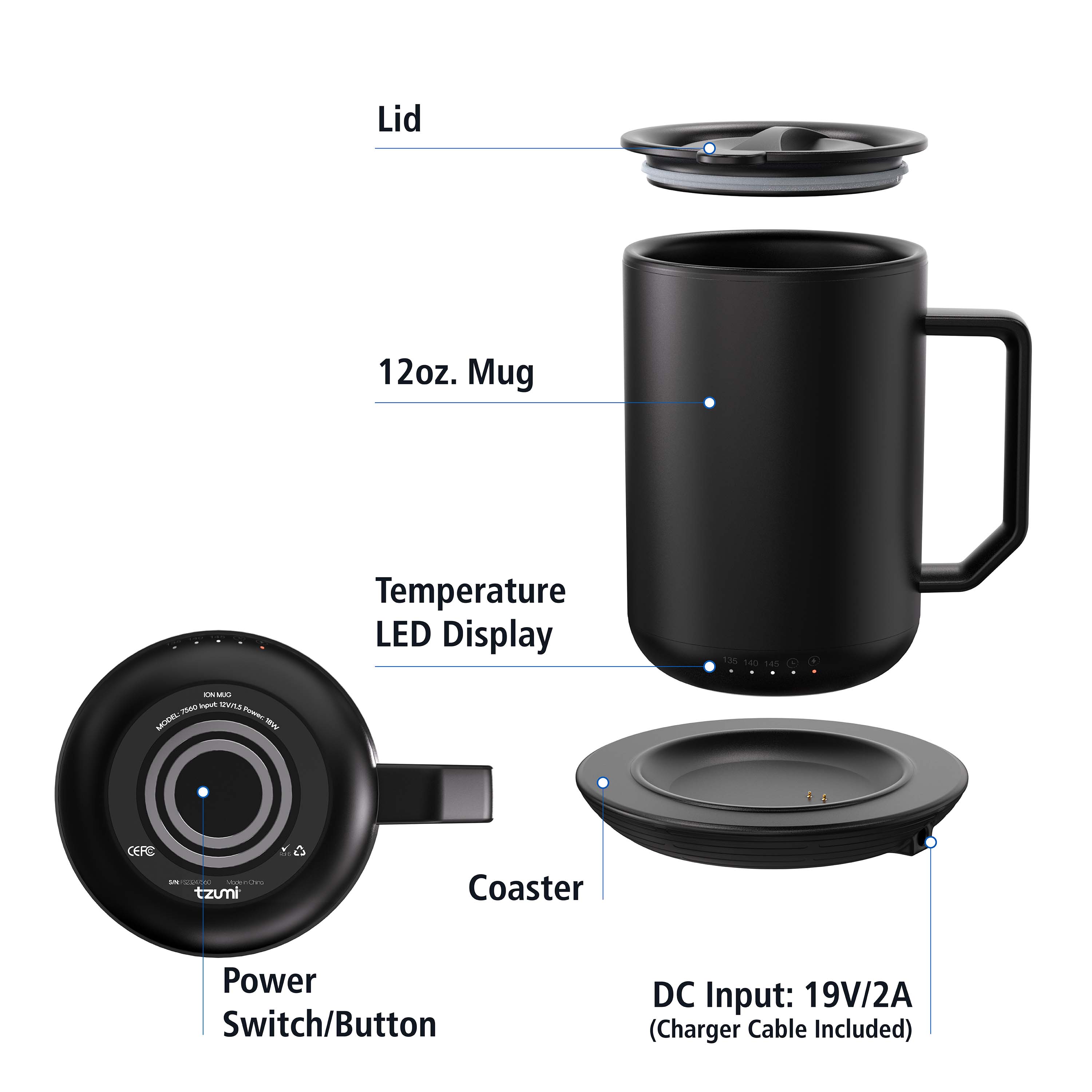 Mainstays 12oz Warming Coffee Mug Set (3-Pack) photo 3