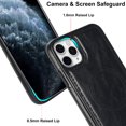 thumbnail image 6 of ELEHOLD Case for iPhone 11 Pro Max, Luxury PU Leather Anti-Scratch Magnetic Case with Invisible Kickstand for MagSafe Accessory,Black, 6 of 8