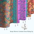 thumbnail image 6 of Colorful Pioneer Flower Patchwork Shower Curtain 36"x72" ,Bathroom Decorative Shower Curtains Set with 12 Hooks,Modern Waterproof Washable Shower Curtain, 6 of 6