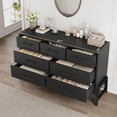 thumbnail image 5 of EastVita 7 Dresser for Bedroom Freestanding 52 in Wide Drawer Dresser with Storage Wooden Closet Storage Chest for Living Room Bedroom Entryway Black, 5 of 7