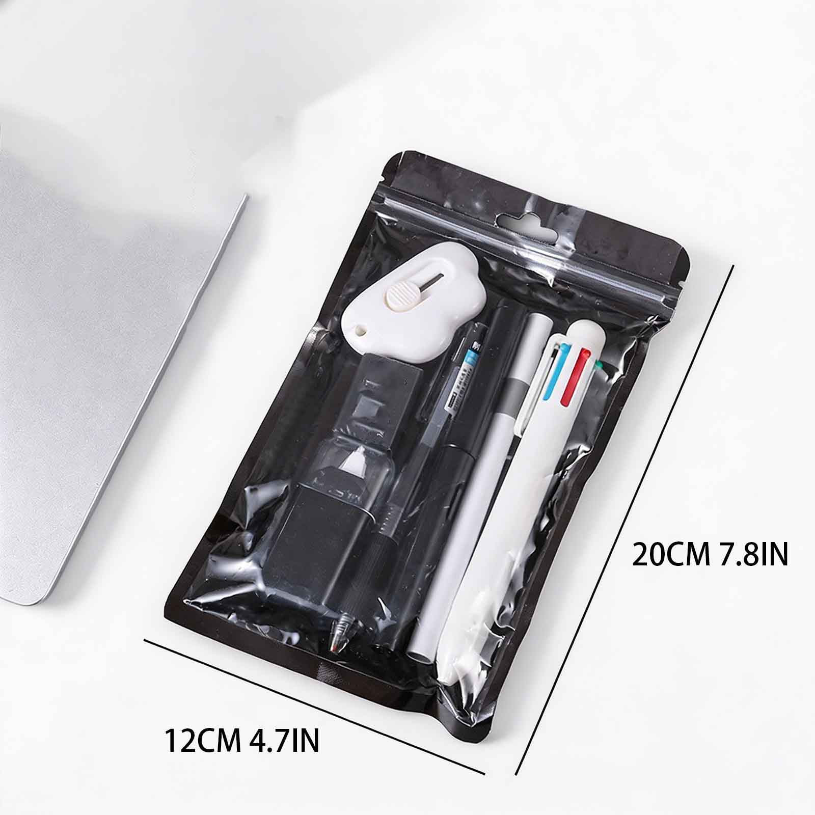 Multi-Functional University Supplies Set Desk Organizers and Accessories 7-8 Piece Stationery Kit with Pen Holder for Desk for Daily Use Office University