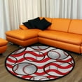 thumbnail image 4 of GZHJMY Kids Round Nursery Area Rug 3 ft Baseball Seamless Pattern Washable Non-Slip Small Round Area Rug Throw Soft Cute Nursery Rug Lightweight Bathroom Rug for Dorm Kids Room Carpet Runner, 4 of 6