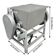 thumbnail image 2 of Machine à Mélanger la Pâte Commerciale 50KG/110LB Machine à Mélanger la Farine Électrique avec Support 110V, 2 of 12