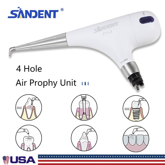 Dental 4 Hole Air Prophy Flow Teeth Polishing Polisher Handpiece Hygiene PV-3