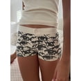 thumbnail image 3 of FEORJGP Women Lounge Shorts Ladies Low Waist Pajama Shorts Button Closure Shorts Printed Slim Comfy Shorts Sleepwear Teen Girls Casual Soft Shorts for Summer, 3 of 7