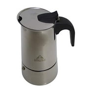 Angle View: IMUSA USA B120-22062M Stainless Steel Stovetop Espresso Coffeemaker 6-Cup, Silver